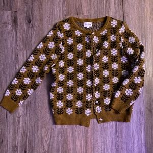flower print cardigan NWOT